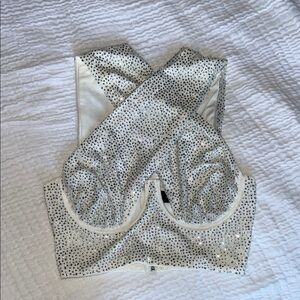 Rhinestone wrap crop top!
